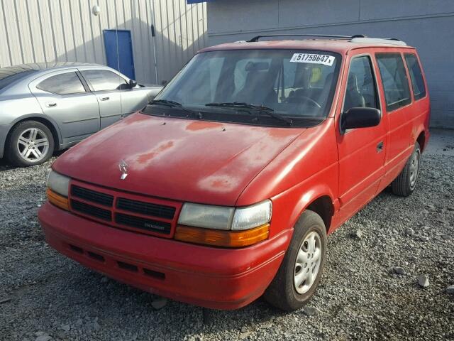 2B4GH2535RR709190 - 1994 DODGE CARAVAN RED photo 2