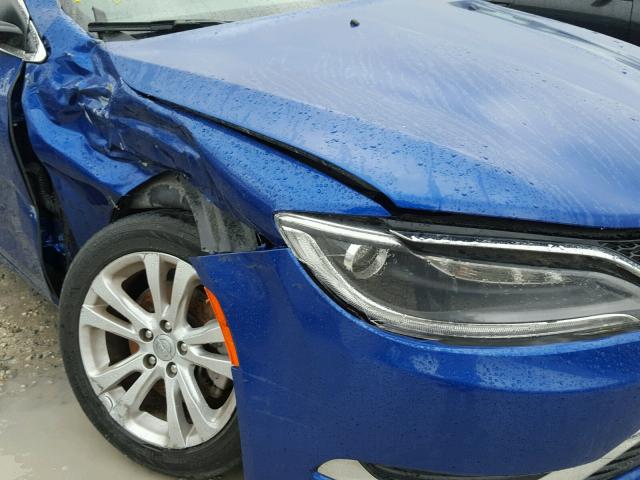 1C3CCCAB5FN713790 - 2015 CHRYSLER 200 LIMITE BLUE photo 9