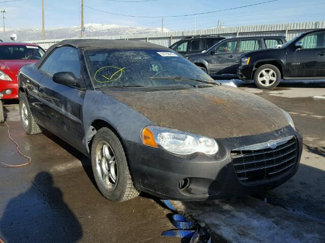 1C3EL45R64N122144 - 2004 CHRYSLER SEBRING LX BLACK photo 1