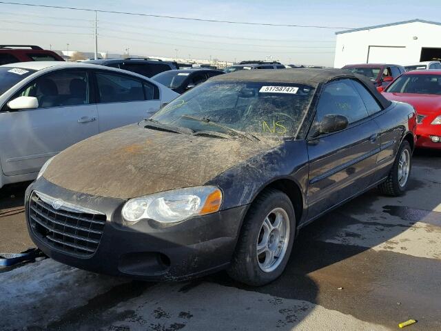 1C3EL45R64N122144 - 2004 CHRYSLER SEBRING LX BLACK photo 2