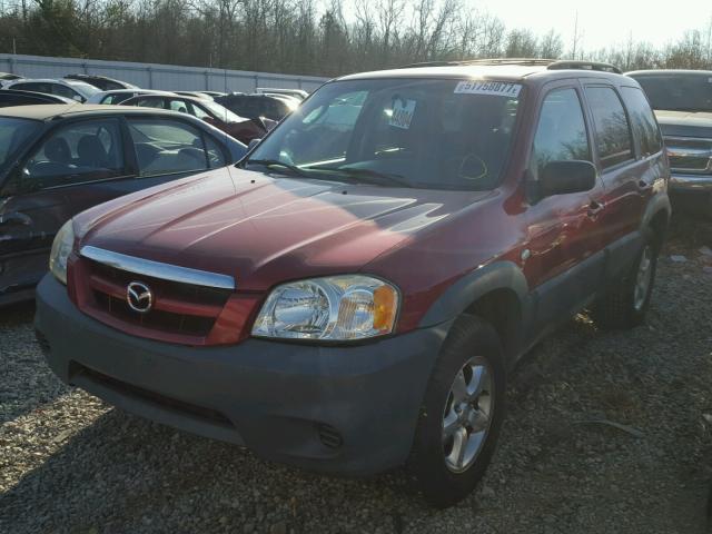 4F2YZ02Z56KM10326 - 2006 MAZDA TRIBUTE I MAROON photo 2