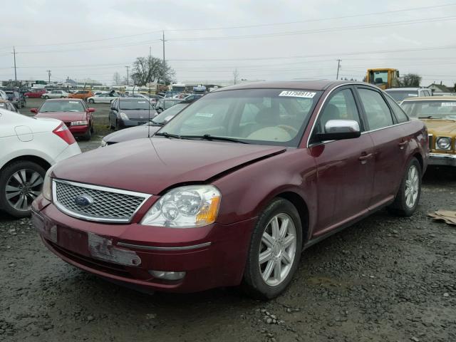 1FAHP25127G152980 - 2007 FORD FIVE HUNDR MAROON photo 2