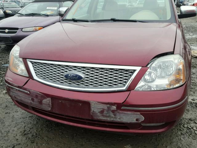 1FAHP25127G152980 - 2007 FORD FIVE HUNDR MAROON photo 9