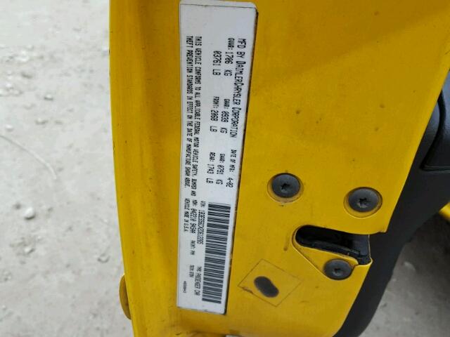 1B3ES56CX2D612265 - 2002 DODGE NEON ES YELLOW photo 10