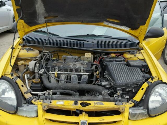 1B3ES56CX2D612265 - 2002 DODGE NEON ES YELLOW photo 7