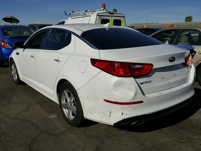 5XXGM4A79FG513339 - 2015 KIA OPTIMA LX WHITE photo 3