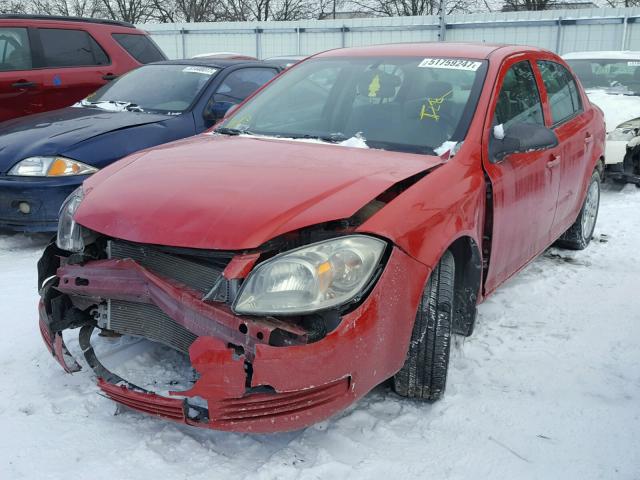 1G1AB5F57A7127344 - 2010 CHEVROLET COBALT LS RED photo 2