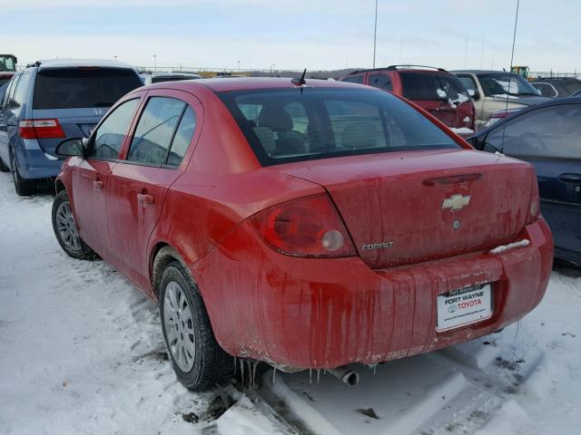 1G1AB5F57A7127344 - 2010 CHEVROLET COBALT LS RED photo 3