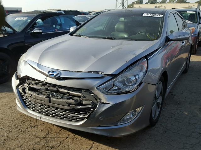 KMHEC4A41BA000278 - 2011 HYUNDAI SONATA HYB GRAY photo 2