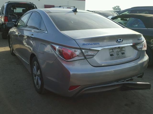 KMHEC4A41BA000278 - 2011 HYUNDAI SONATA HYB GRAY photo 3