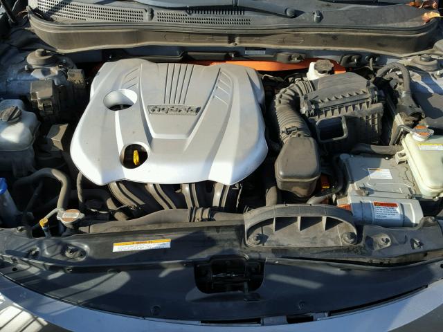 KMHEC4A41BA000278 - 2011 HYUNDAI SONATA HYB GRAY photo 7