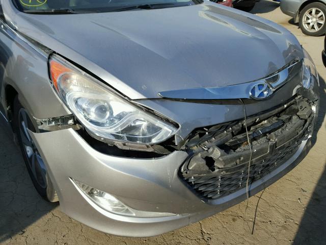 KMHEC4A41BA000278 - 2011 HYUNDAI SONATA HYB GRAY photo 9