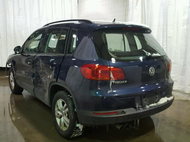 WVGBV7AX3GW563738 - 2016 VOLKSWAGEN TIGUAN S BLUE photo 3