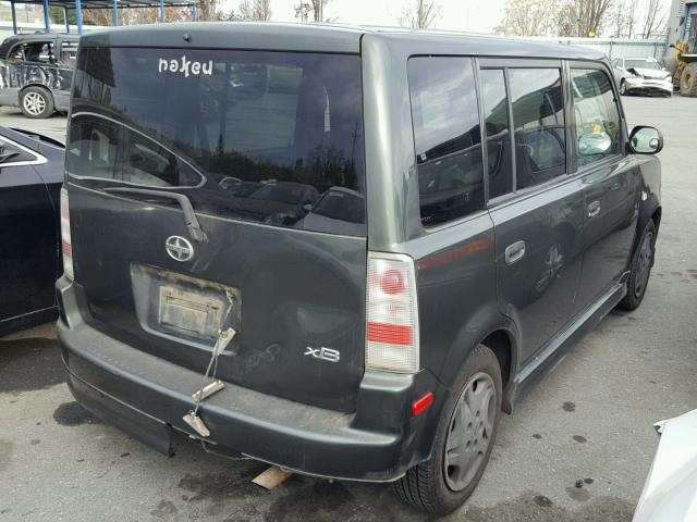 JTLKT324640137892 - 2004 TOYOTA SCION XB GREEN photo 4
