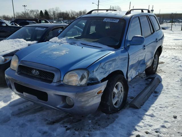 KM8SC73D74U667956 - 2004 HYUNDAI SANTA FE G BLUE photo 2