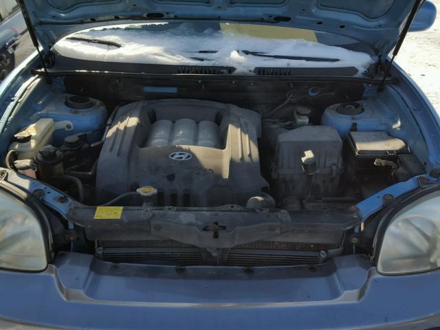 KM8SC73D74U667956 - 2004 HYUNDAI SANTA FE G BLUE photo 7