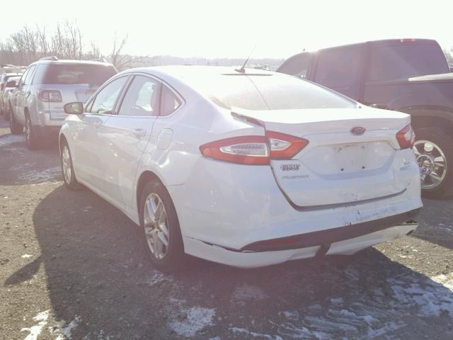 3FA6P0HR7DR125484 - 2013 FORD FUSION SE WHITE photo 3