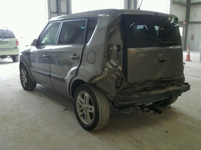 KNDJT2A24B7321797 - 2011 KIA SOUL + GRAY photo 3