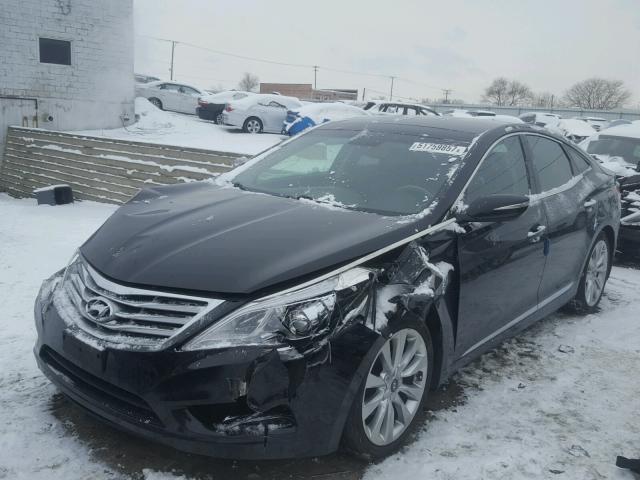 KMHFH4JG0DA276230 - 2013 HYUNDAI AZERA GLS BLACK photo 2