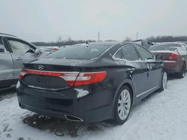 KMHFH4JG0DA276230 - 2013 HYUNDAI AZERA GLS BLACK photo 4