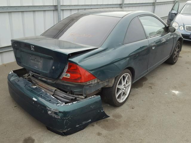 1HGEM22581L101674 - 2001 HONDA CIVIC LX GREEN photo 4