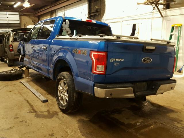 1FTEW1EF2FKD36432 - 2015 FORD F150 SUPER BLUE photo 3