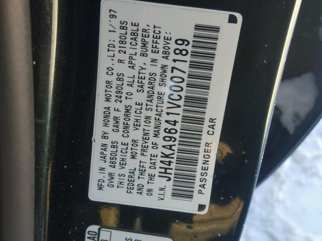 JH4KA9641VC007189 - 1997 ACURA 3.5RL GREEN photo 10