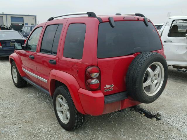 1J4GK58K55W535495 - 2005 JEEP LIBERTY LI RED photo 3