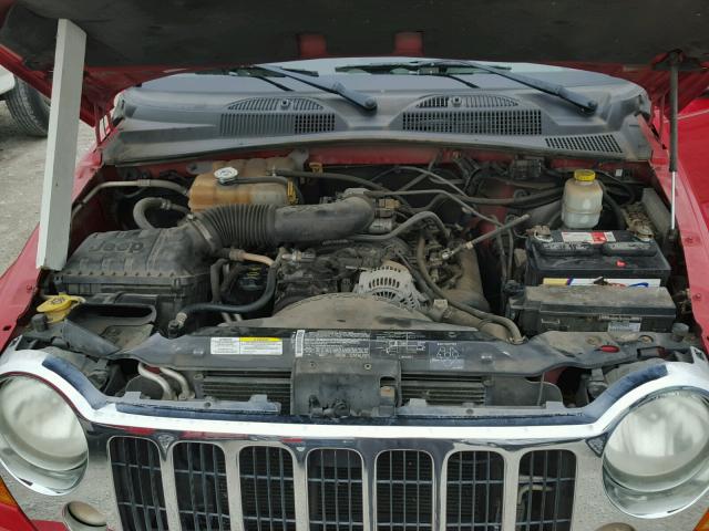 1J4GK58K55W535495 - 2005 JEEP LIBERTY LI RED photo 7