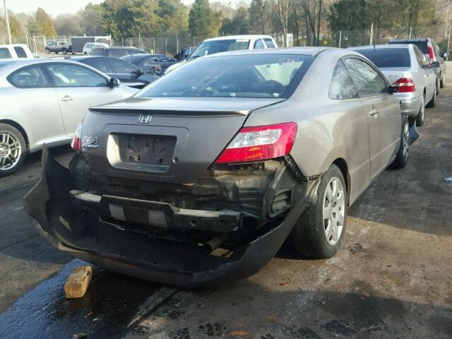 2HGFG11627H518830 - 2007 HONDA CIVIC LX GRAY photo 4