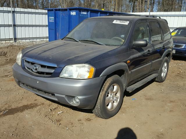 4F2CU08172KM39573 - 2002 MAZDA TRIBUTE LX BLUE photo 2