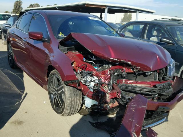 1HGCR2F54HA308314 - 2017 HONDA ACCORD SPO BURGUNDY photo 1