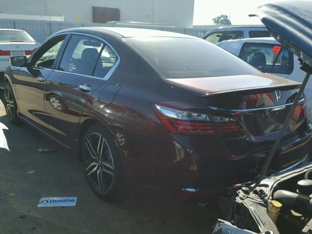 1HGCR2F54HA308314 - 2017 HONDA ACCORD SPO BURGUNDY photo 3