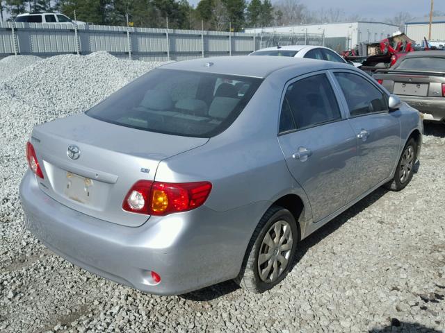 JTDBL40E19J007579 - 2009 TOYOTA COROLLA BA SILVER photo 4