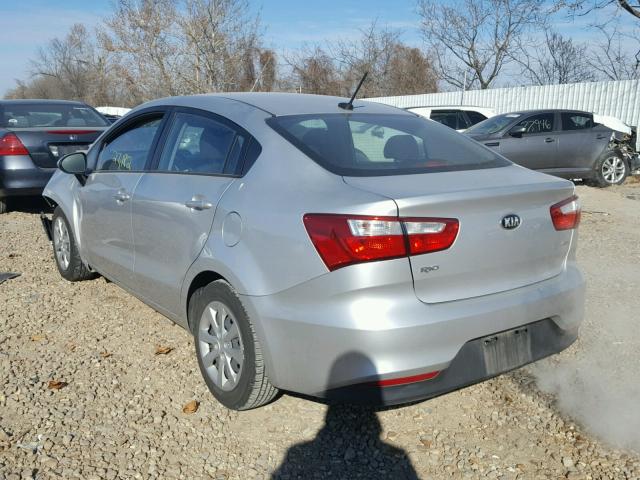 KNADM4A38G6633243 - 2016 KIA RIO LX SILVER photo 3