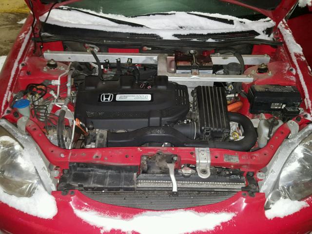 JHMZE14725S000422 - 2005 HONDA INSIGHT RED photo 7