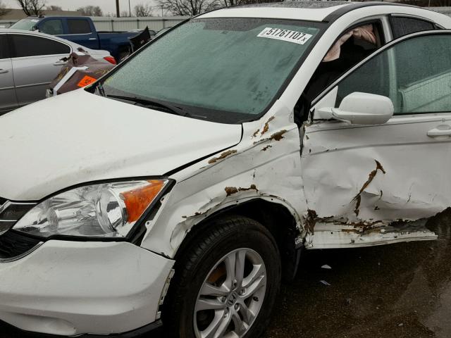 5J6RE4H70BL052872 - 2011 HONDA CR-V EXL WHITE photo 9