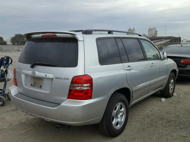 JTEGD21A920037942 - 2002 TOYOTA HIGHLANDER SILVER photo 4