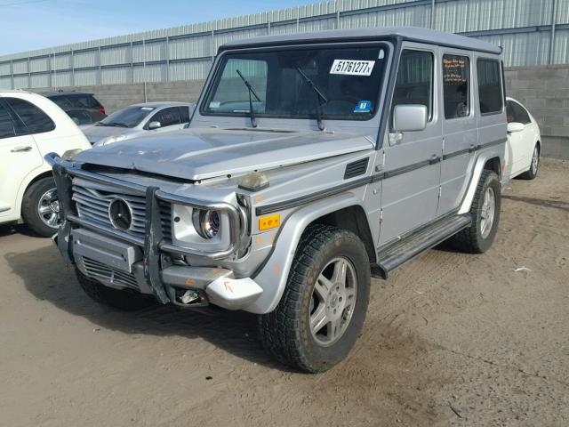 WDCYR49E22X134303 - 2002 MERCEDES-BENZ G 500 SILVER photo 2