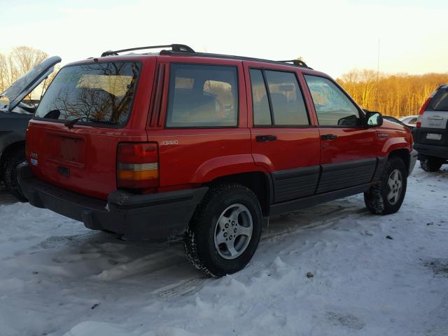 1J4GZ58SXRC291832 - 1994 JEEP GRAND CHER RED photo 4