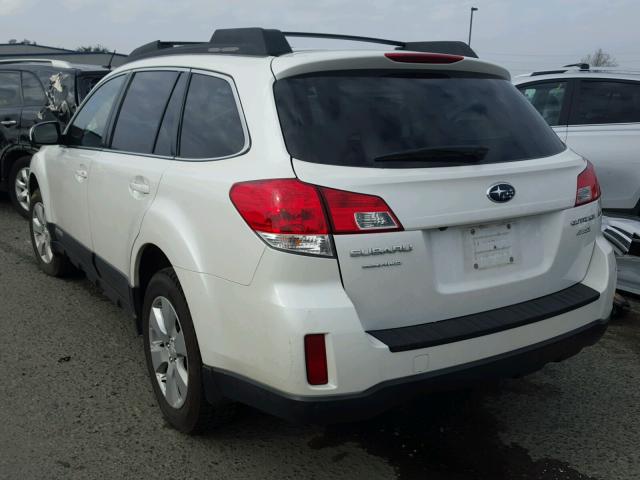 4S4BRBGC9C3234873 - 2012 SUBARU OUTBACK 2. WHITE photo 3