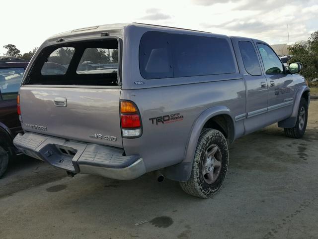 5TBBT48102S285358 - 2002 TOYOTA TUNDRA ACC SILVER photo 4