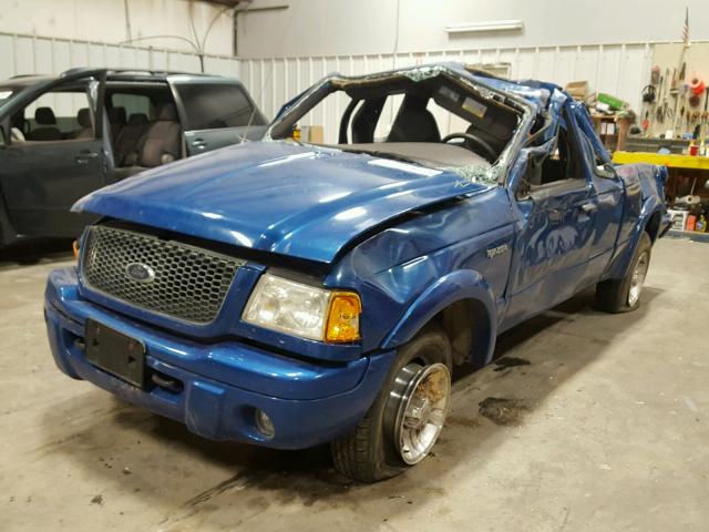 1FTYR14E01TA77343 - 2001 FORD RANGER SUP BLUE photo 2