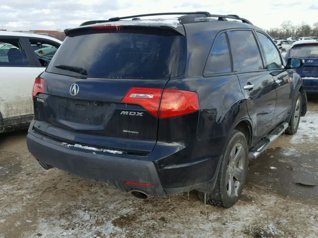 2HNYD28528H519121 - 2008 ACURA MDX SPORT BLACK photo 4