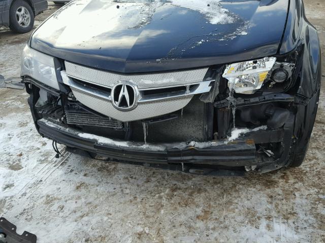 2HNYD28528H519121 - 2008 ACURA MDX SPORT BLACK photo 9