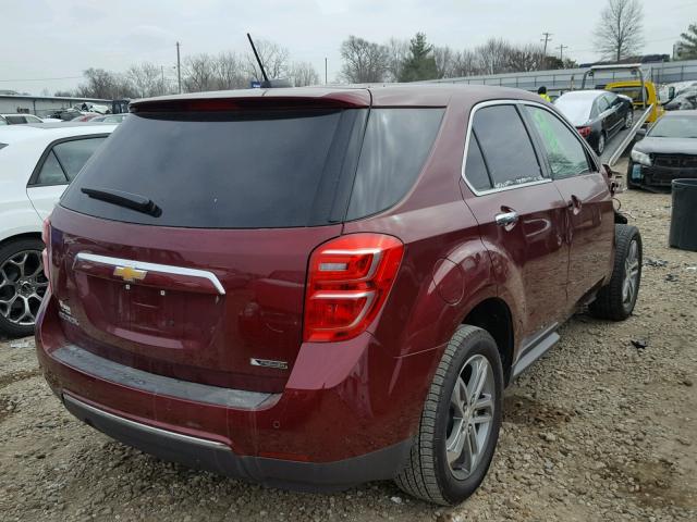 2GNALDEK4H1547664 - 2017 CHEVROLET EQUINOX PR BURGUNDY photo 4