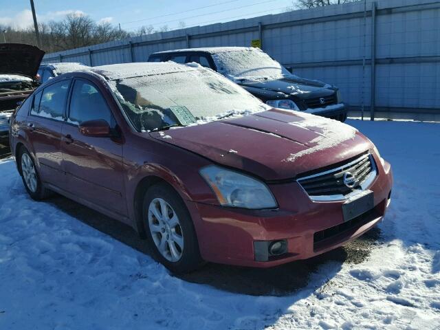 1N4BA41E37C806792 - 2007 NISSAN MAXIMA SE MAROON photo 1