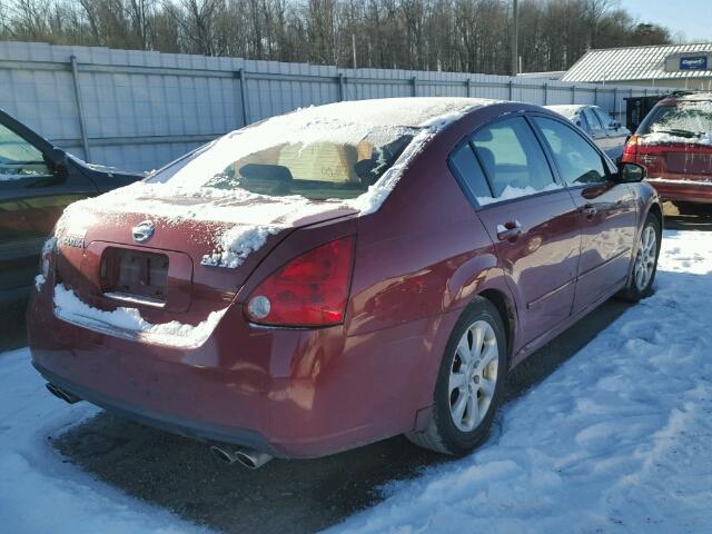 1N4BA41E37C806792 - 2007 NISSAN MAXIMA SE MAROON photo 4