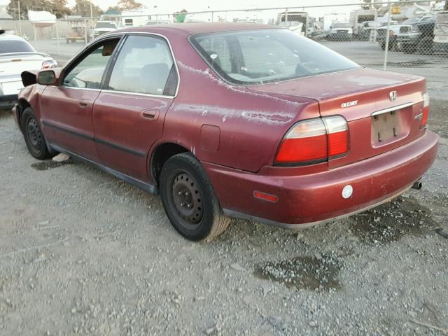 1HGCD5633TA800582 - 1996 HONDA ACCORD LX BURGUNDY photo 3