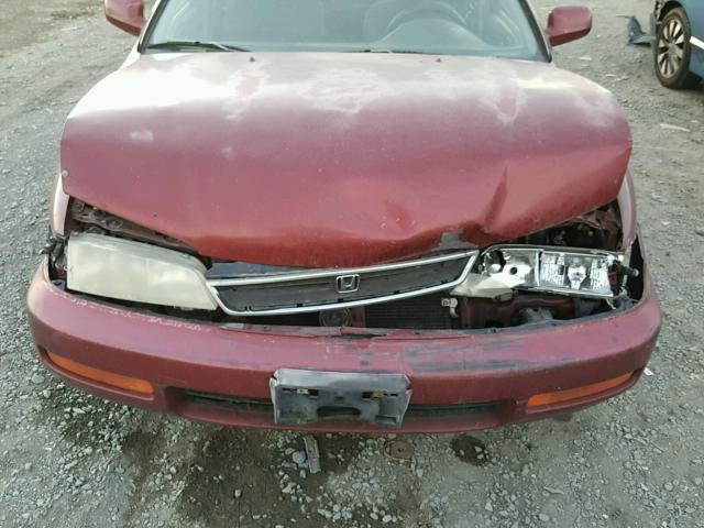 1HGCD5633TA800582 - 1996 HONDA ACCORD LX BURGUNDY photo 7